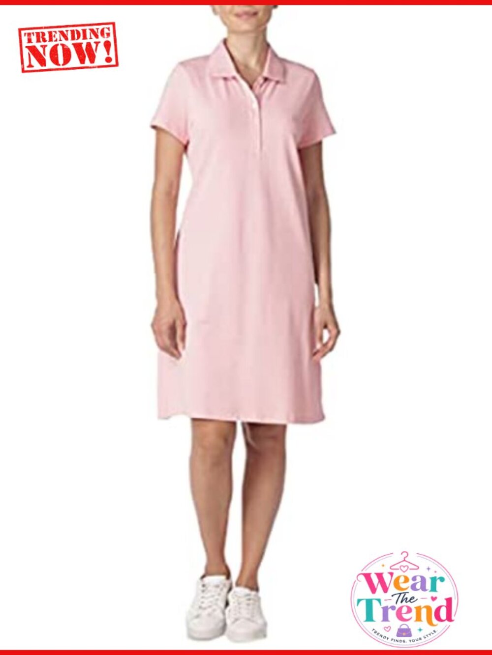 Classic Short Sleeve Stretch Cotton Polo Dress